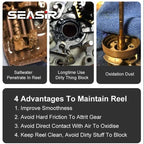 SEASIR Fishing Reel Lubricant Oil & Grease Set – 20ml x2, Bearing Maintenance