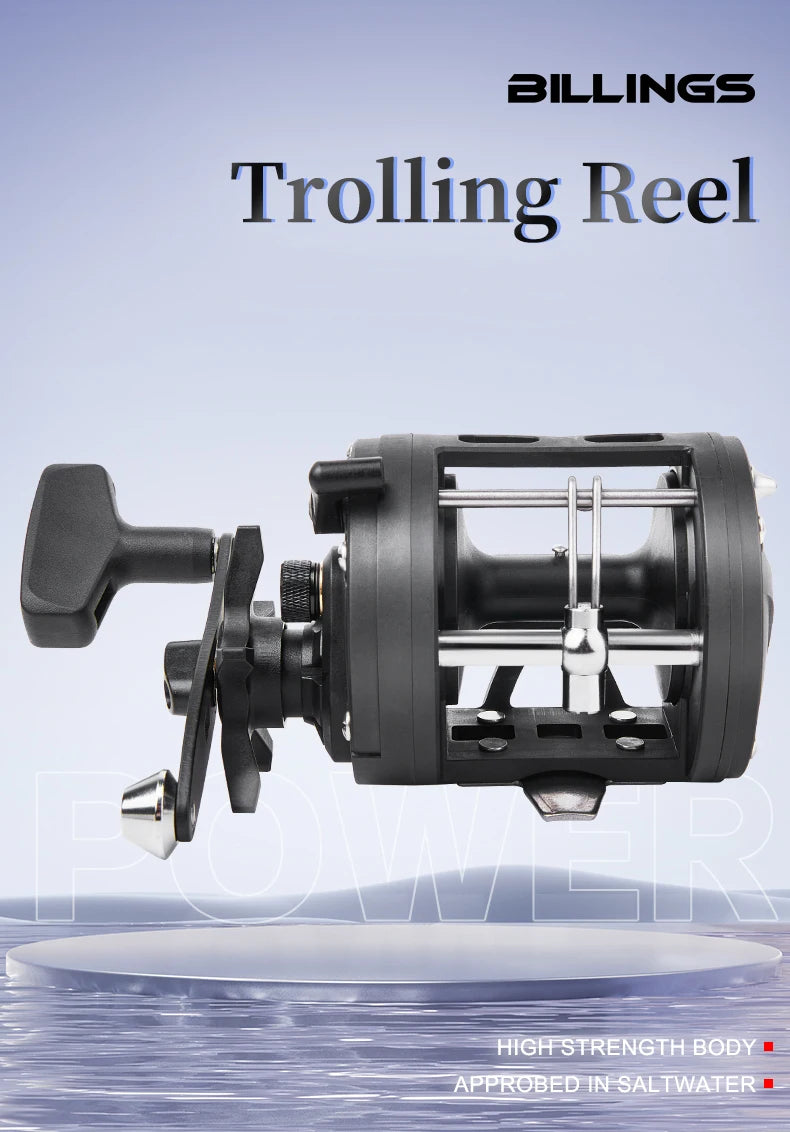 Billings Trolling Drum Reel – 33lb Max Drag