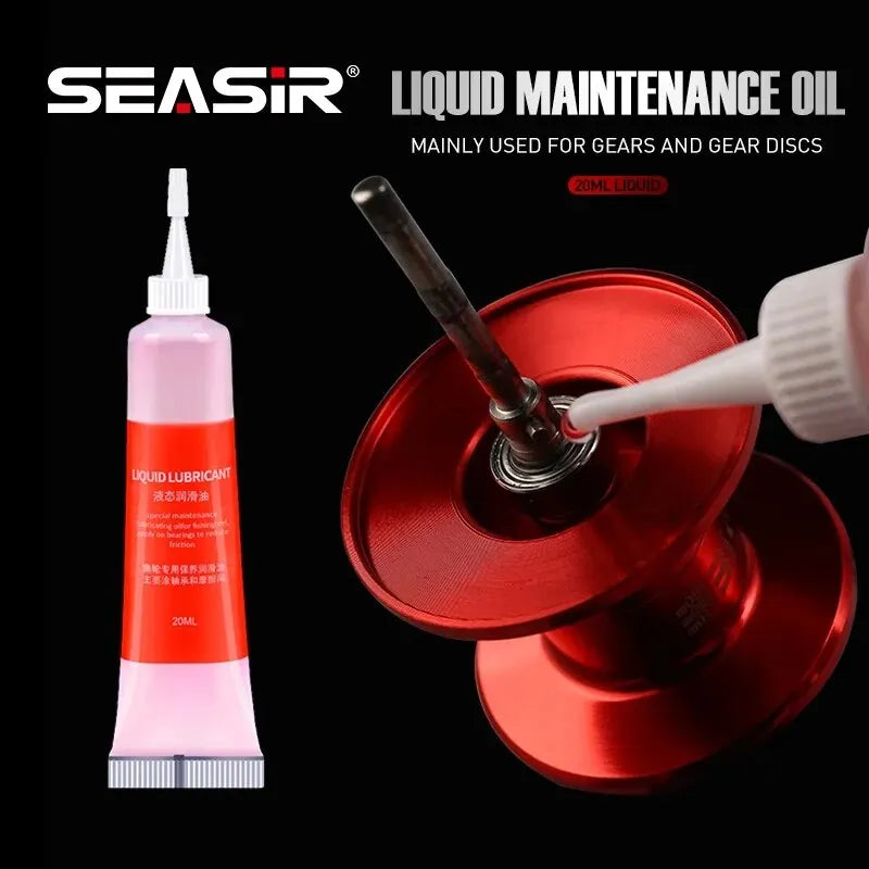 SEASIR Fishing Reel Lubricant Oil & Grease Set – 20ml x2, Bearing Maintenance