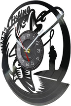 Fishing Vinyl Record Wall Clock | Silent Retro Angler Gift