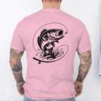 Men's Fishing Heartbeat Graphic T-Shirt