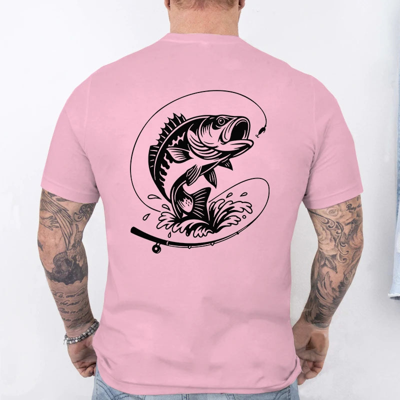 Men's Fishing Heartbeat Graphic T-Shirt