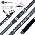 PHISHGER Telescopic Surf Fishing Rod 80-150g – 30T Carbon, 3.6–5.3M