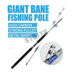 GTOFYU Saltwater Trolling Rod 50KG – 2-Piece, Roller Guides, 1.98M/2.1M