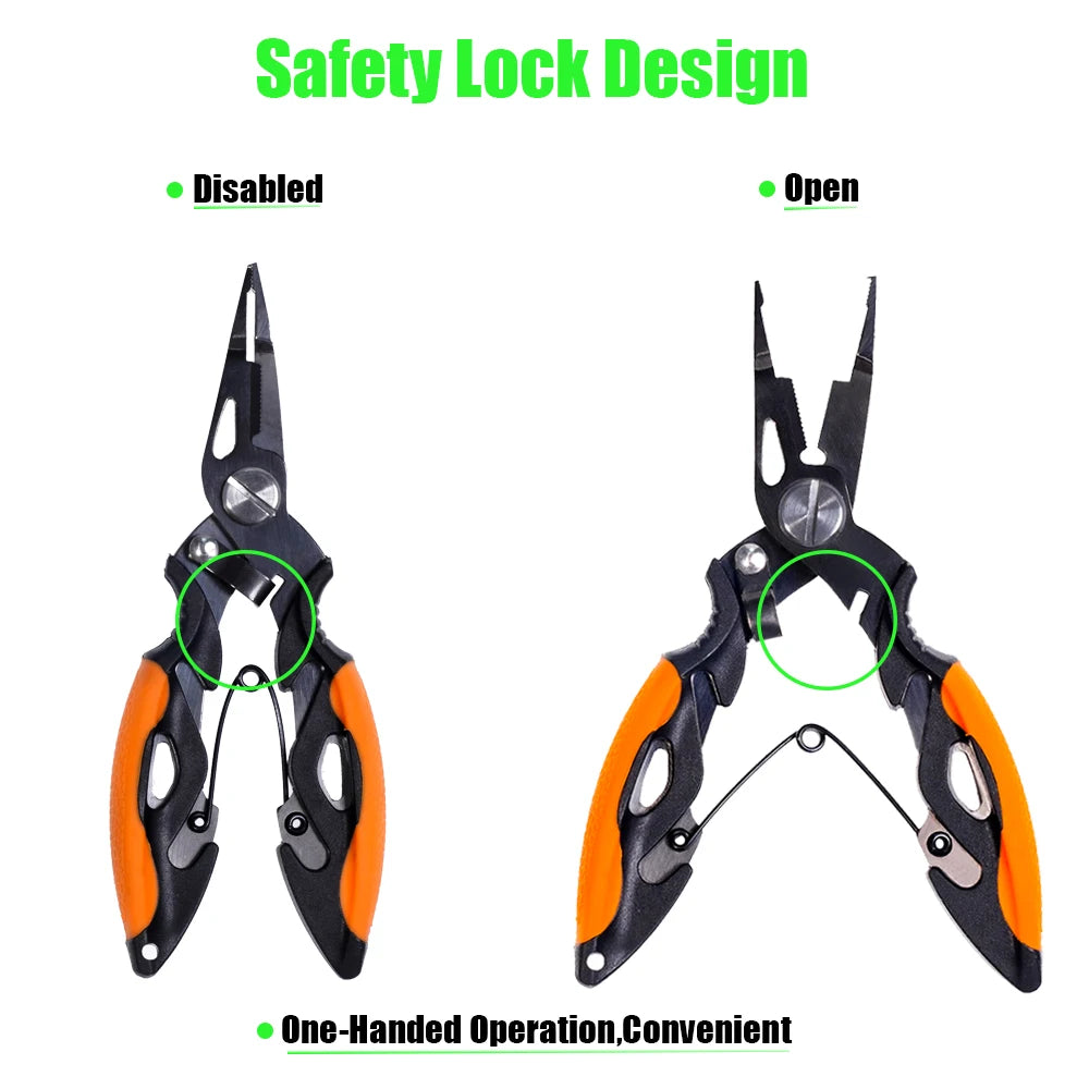 Multifunctional Fishing Pliers 420 Steel Line Cutter & Hook Remover