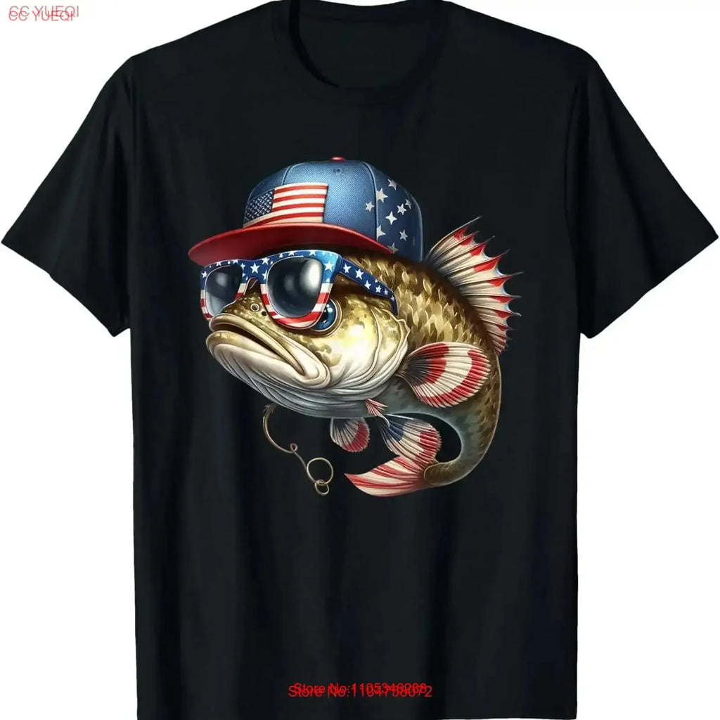Funny Fishing American Flag T-Shirt