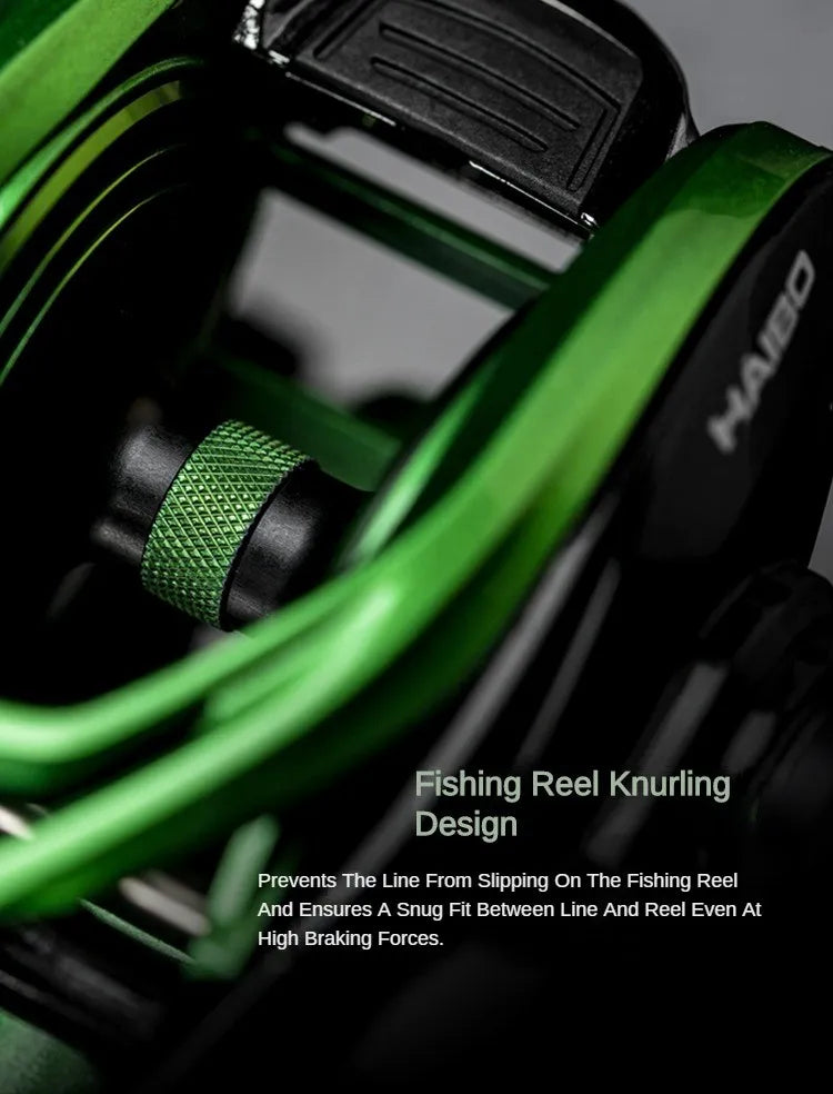 HAIBO VENOM Saltwater Baitcasting Reel – 12KG Drag, 8+1BB, 7.2:1