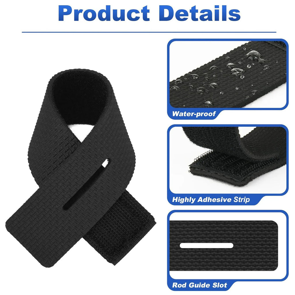 Maris Lure Fishing Rod Strap Holder Belt – Elastic Velcro 2/6/12Pcs