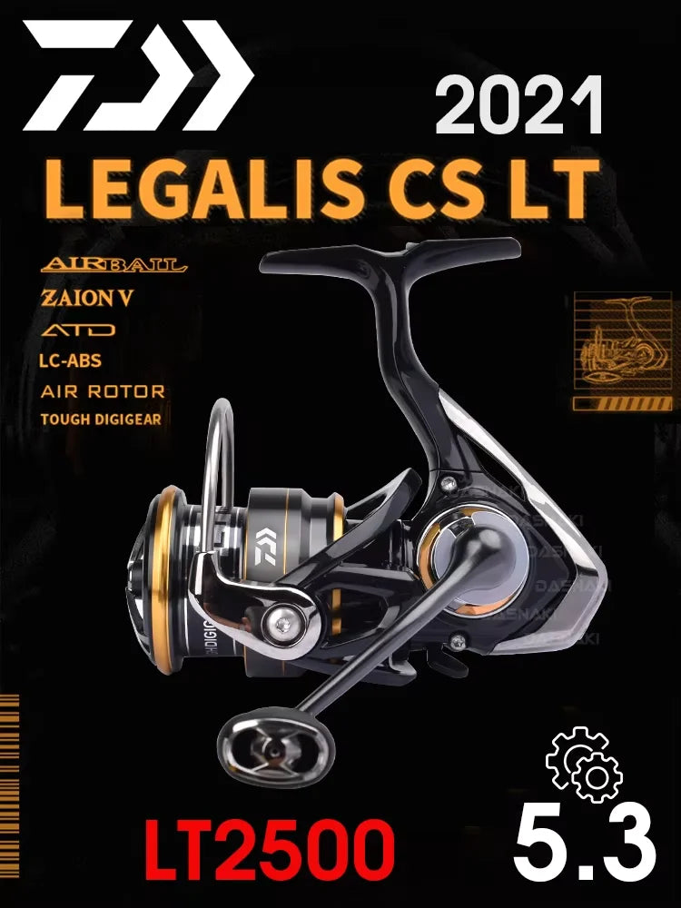 Daiwa Legalis LT Spinning Reel – 6+1BB, 5–12KG Drag, 1000–6000 Series