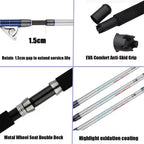 GTOFYU Saltwater Trolling Rod 50KG – 2-Piece, Roller Guides, 1.98M/2.1M
