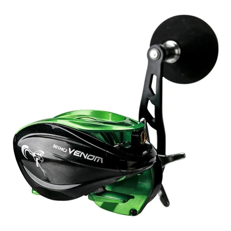 HAIBO VENOM Saltwater Baitcasting Reel – 12KG Drag, 8+1BB, 7.2:1