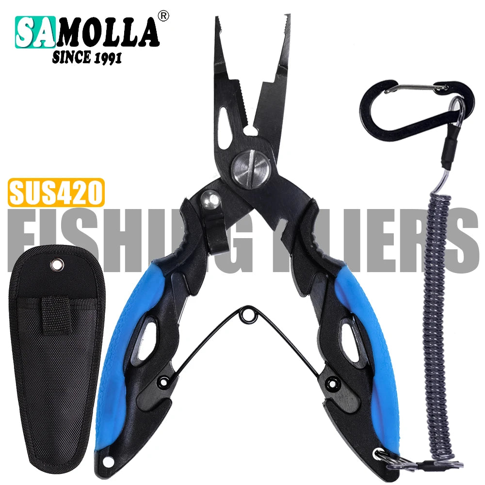 Multifunctional Fishing Pliers 420 Steel Line Cutter & Hook Remover
