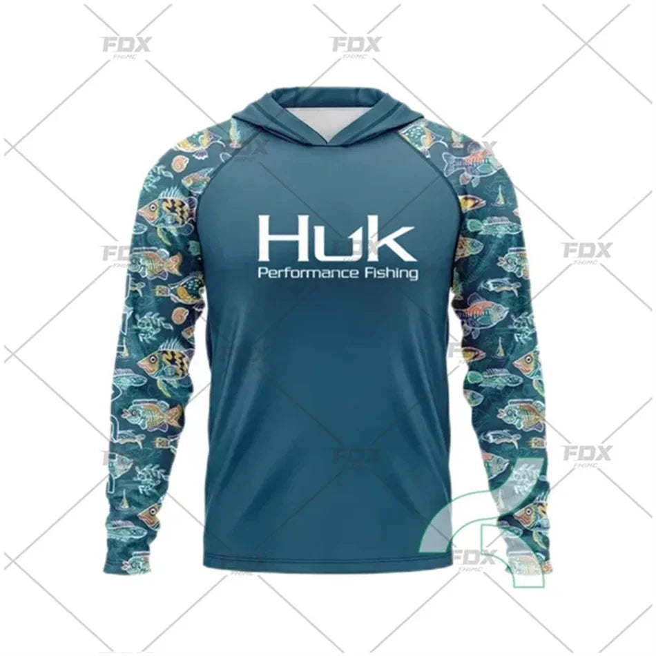 HUK Fishing Hoodie – UPF UV Protection, Anti-Mosquito