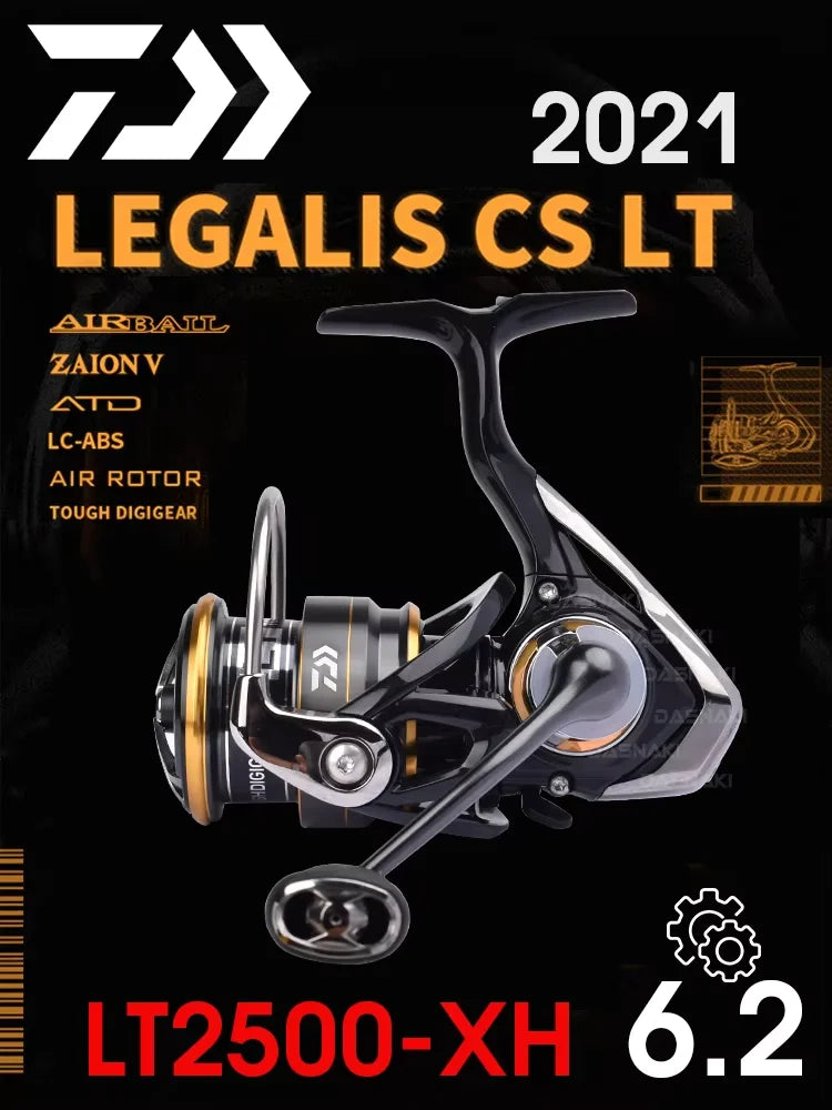 Daiwa Legalis LT Spinning Reel – 6+1BB, 5–12KG Drag, 1000–6000 Series