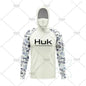 HUK Fishing Hoodie Shirt – UV Protection, Long Sleeve, Neck Gaiter, Anti-Mosquito