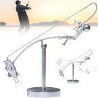 Kinetic Fishing Sculpture – Metal Fisherman Balancing Desk Ornament Gift