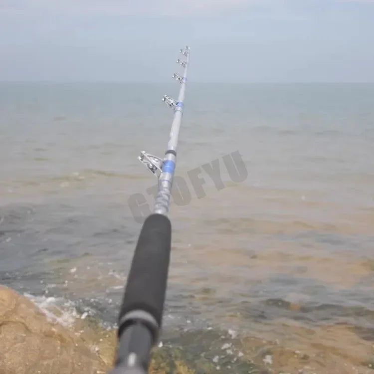 GTOFYU Saltwater Trolling Rod 50KG – 2-Piece, Roller Guides, 1.98M/2.1M