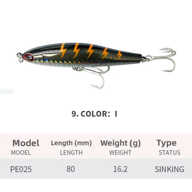 Maris Lure Pencil Lure 8cm 16g – Slow Sinking Jerkbait Swimbait