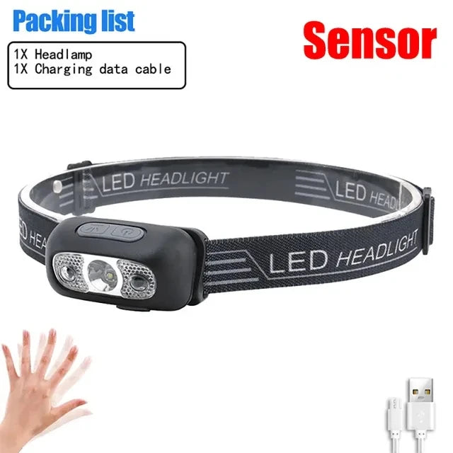 LED Rechargeable Headlamp 1000LM – Waterproof, 3 Modes, 18650 Battery, Outdoor Camping & Night Fishing
