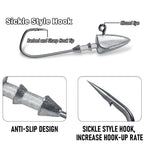 Maris Jig Head Hook 5pcs | 3.5g–35g Barbed Crank Hook for Soft Lures