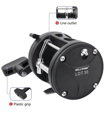 Billings Trolling Drum Reel 33lb Max Drag