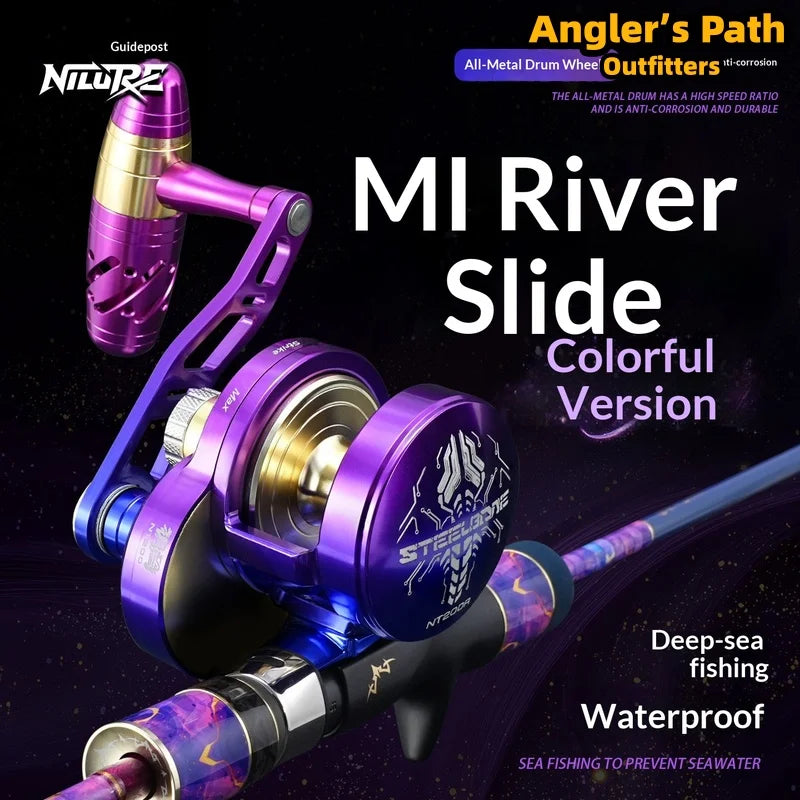 Yinluren Steelbone NT200 Slow Jigging Drum Reel – High Drag, Full Metal