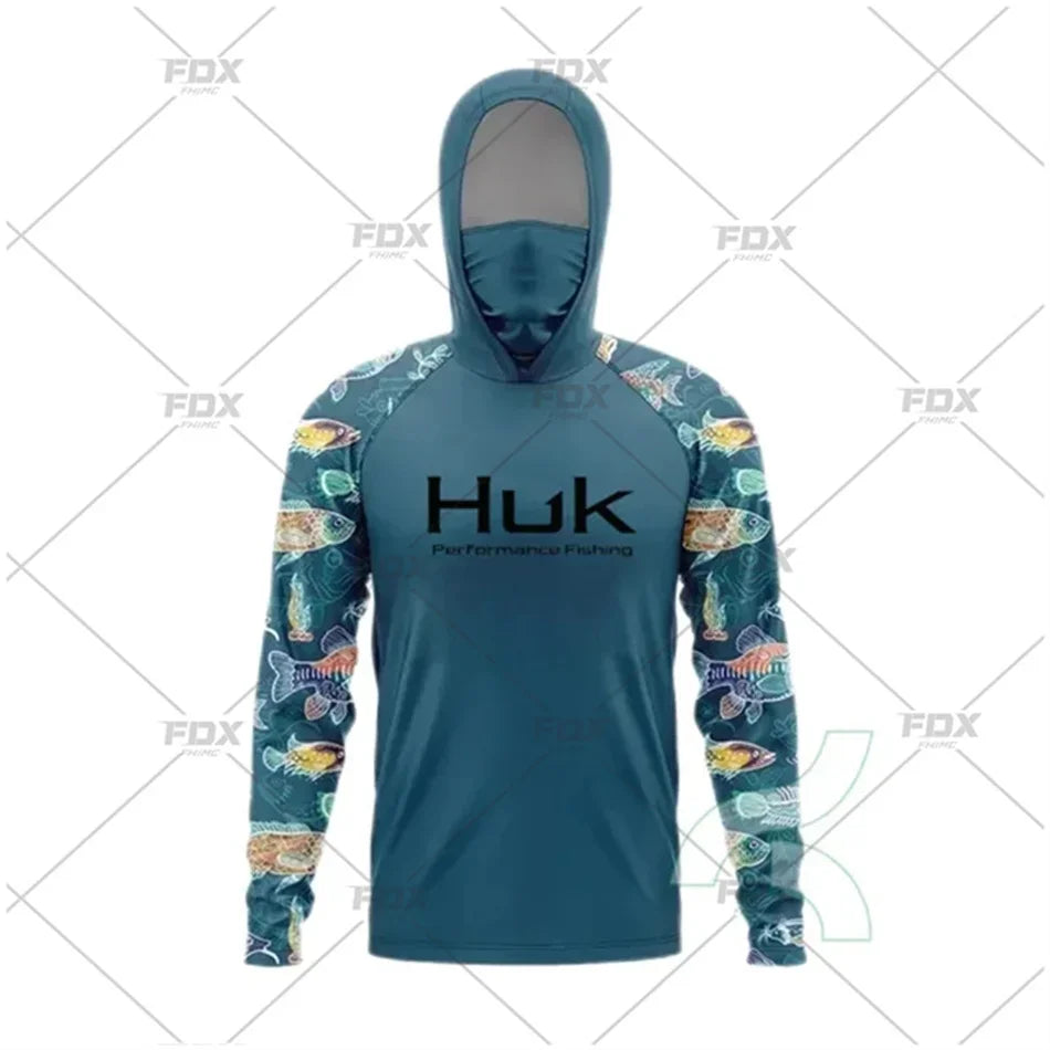 HUK Fishing Hoodie – UPF UV Protection, Anti-Mosquito