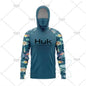 HUK Fishing Hoodie Shirt – UV Protection, Long Sleeve, Neck Gaiter, Anti-Mosquito