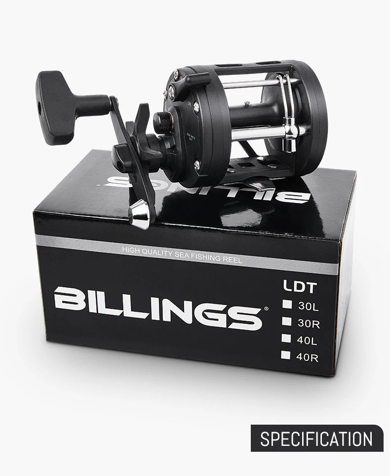 Billings Trolling Drum Reel 33lb Max Drag