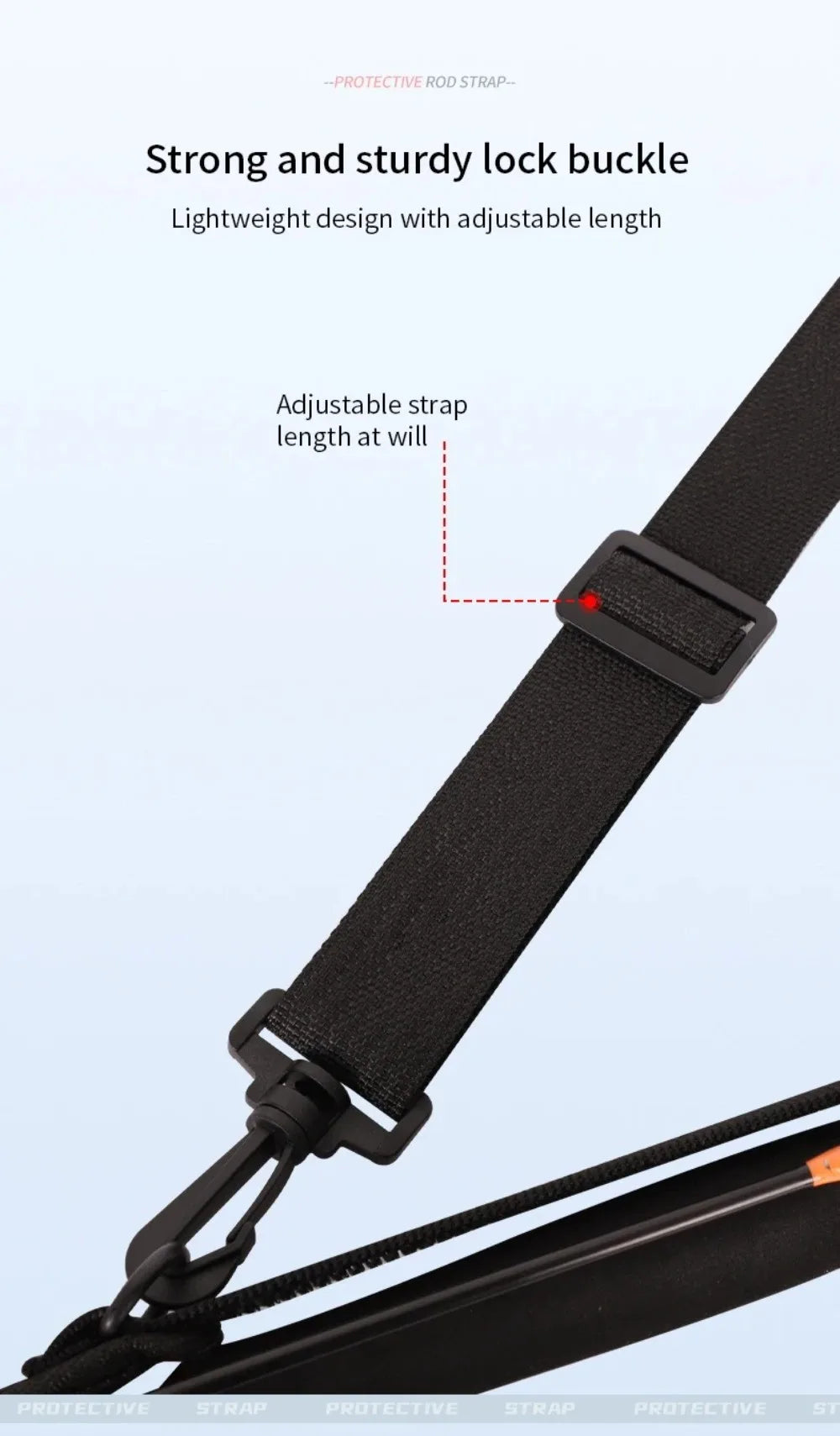 Adjustable Fishing Rod Strap – Neoprene Rod Holder Belt, Portable & Protective