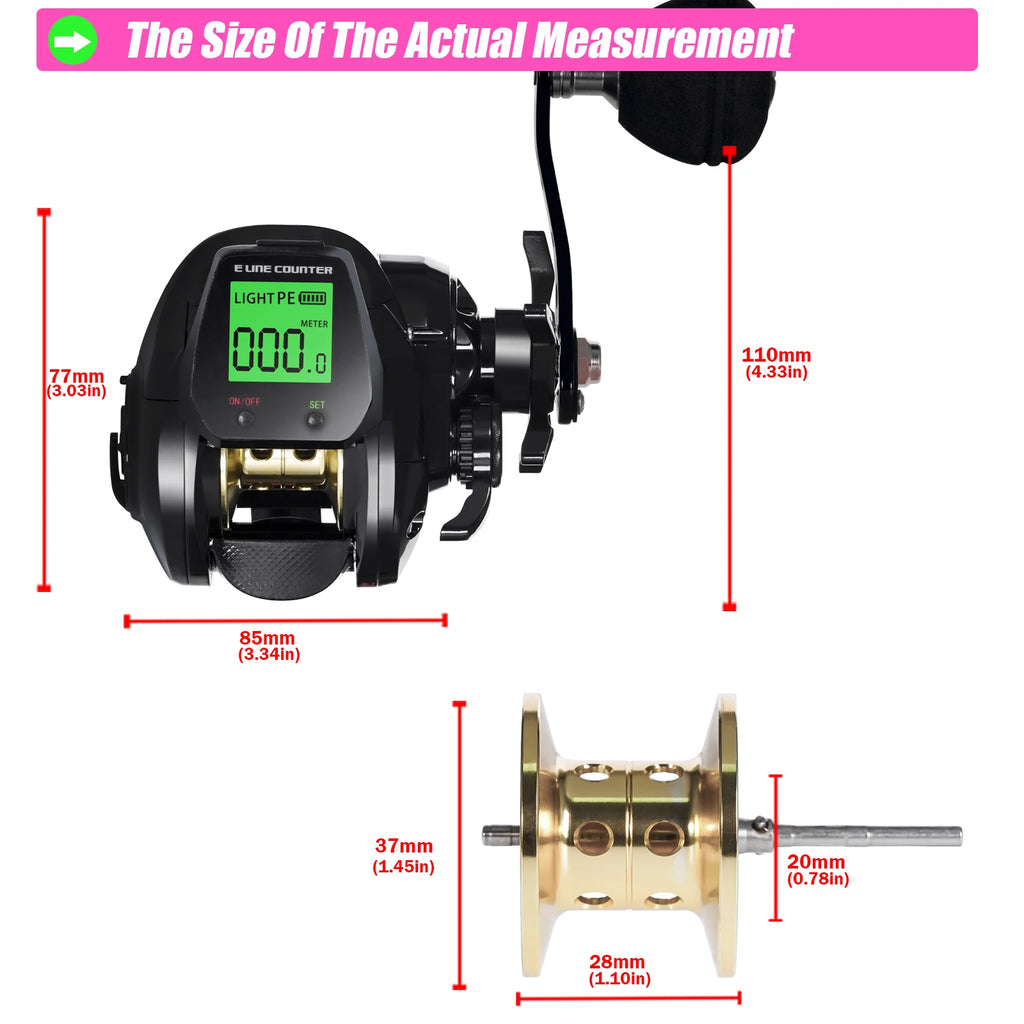 SAMOLLA Electronic Baitcasting Reel – LED Display
