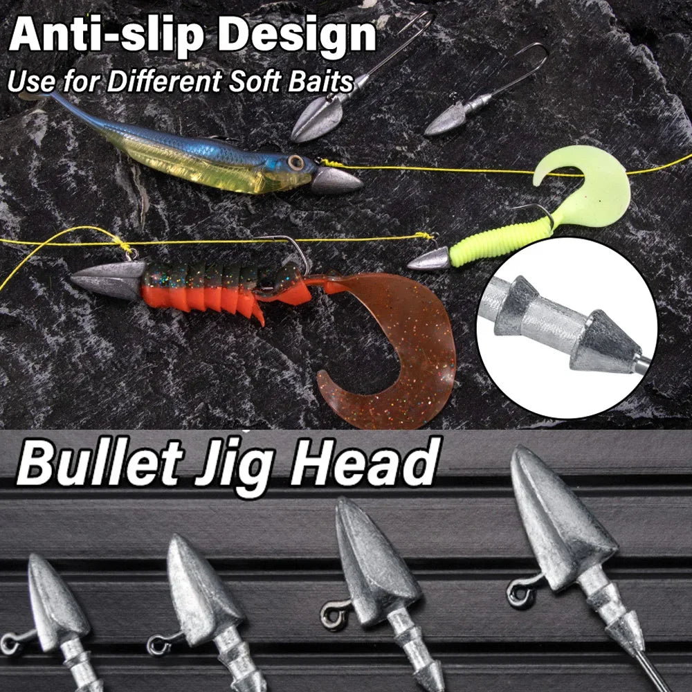 Maris Jig Head Hook 5pcs | 3.5g–35g Barbed Crank Hook for Soft Lures