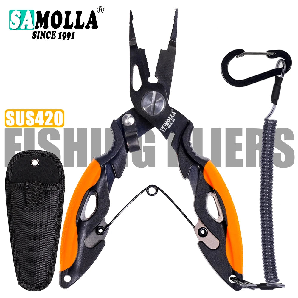 Multifunctional Fishing Pliers 420 Steel Line Cutter & Hook Remover