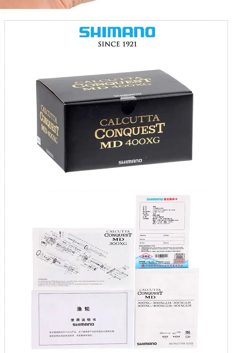 2026 CALCUTTA CONQUEST MD Saltwater Fishing Reels 300XG 300XGHL 400XG Left Right Hand Original  Fishing Reel