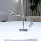 Kinetic Fishing Sculpture – Metal Fisherman Balancing Desk Ornament Gift