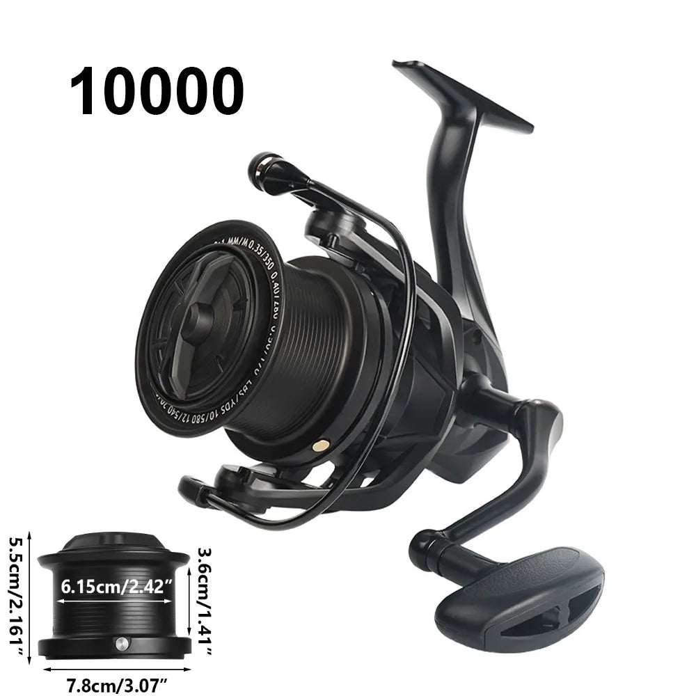 Saltwater Spinning Fishing Reel 24KG Max Drag – Metal Spool, 8000–14000 Series