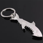 Shark Bottle Opener Keychain – Zinc Alloy, Fishing Gift Accessory