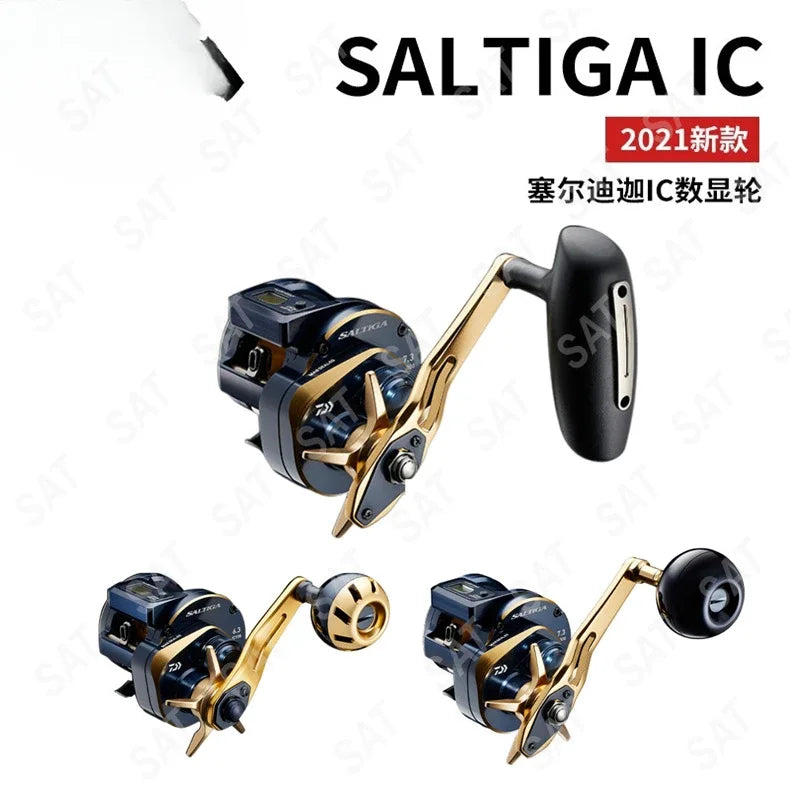 Daiwa Saltiga Electric Fishing Reel – Saltwater Baitcasting, 300/300H/300L