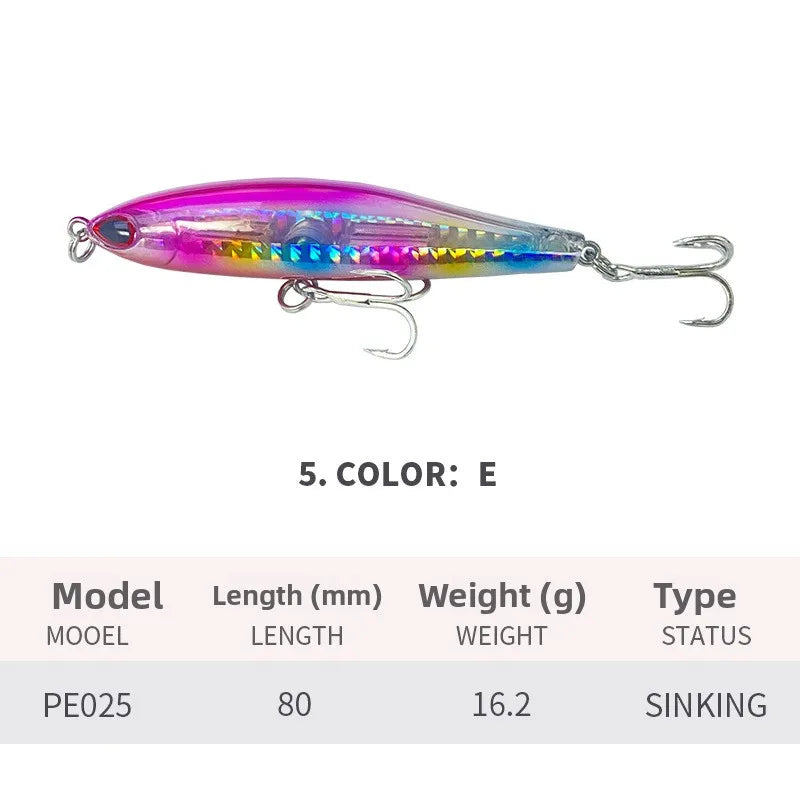Maris Lure Pencil Lure 8cm 16g – Slow Sinking Jerkbait Swimbait