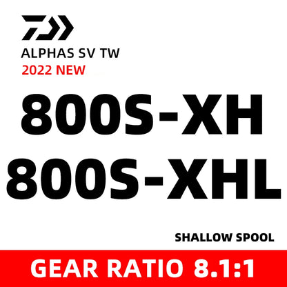 Daiwa Alphas SV TW Baitcasting Reel – 7+1BB, Max Drag 10 lbs