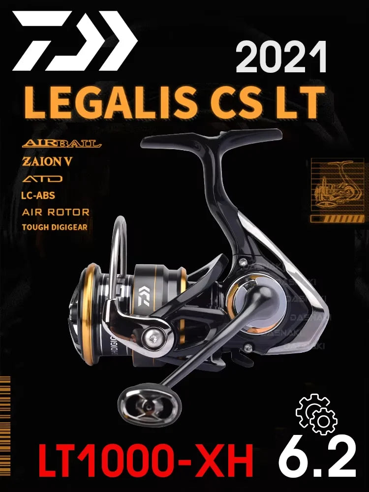 Daiwa Legalis LT Spinning Reel – 6+1BB, 5–12KG Drag, 1000–6000 Series
