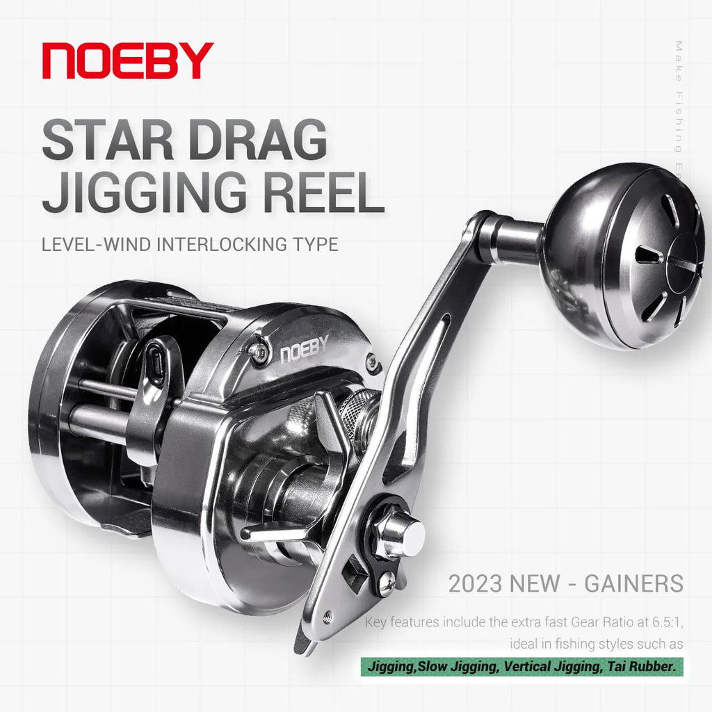 NOEBY Gainers Star Drag Jigging Reel 12kg Saltwater