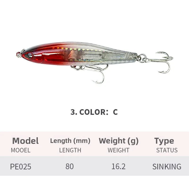 Maris Lure Pencil Lure 8cm 16g – Slow Sinking Jerkbait Swimbait