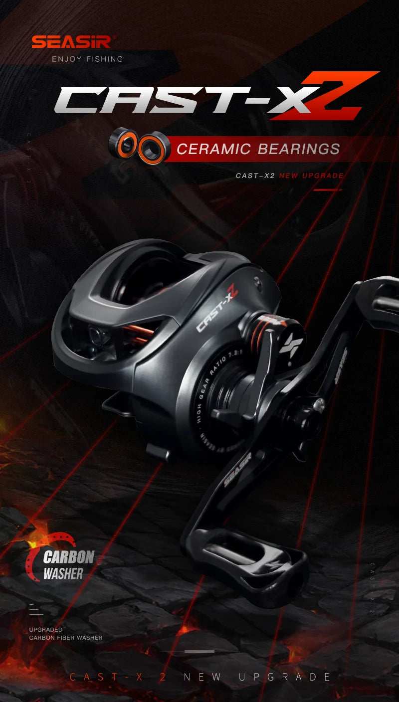 SEASIR Cast X2 Baitcasting Reel 7.3:1 High-Speed