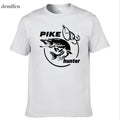 Men's Fish Print T-Shirt – Pike Hunter Graphic Tee, Short Sleeve