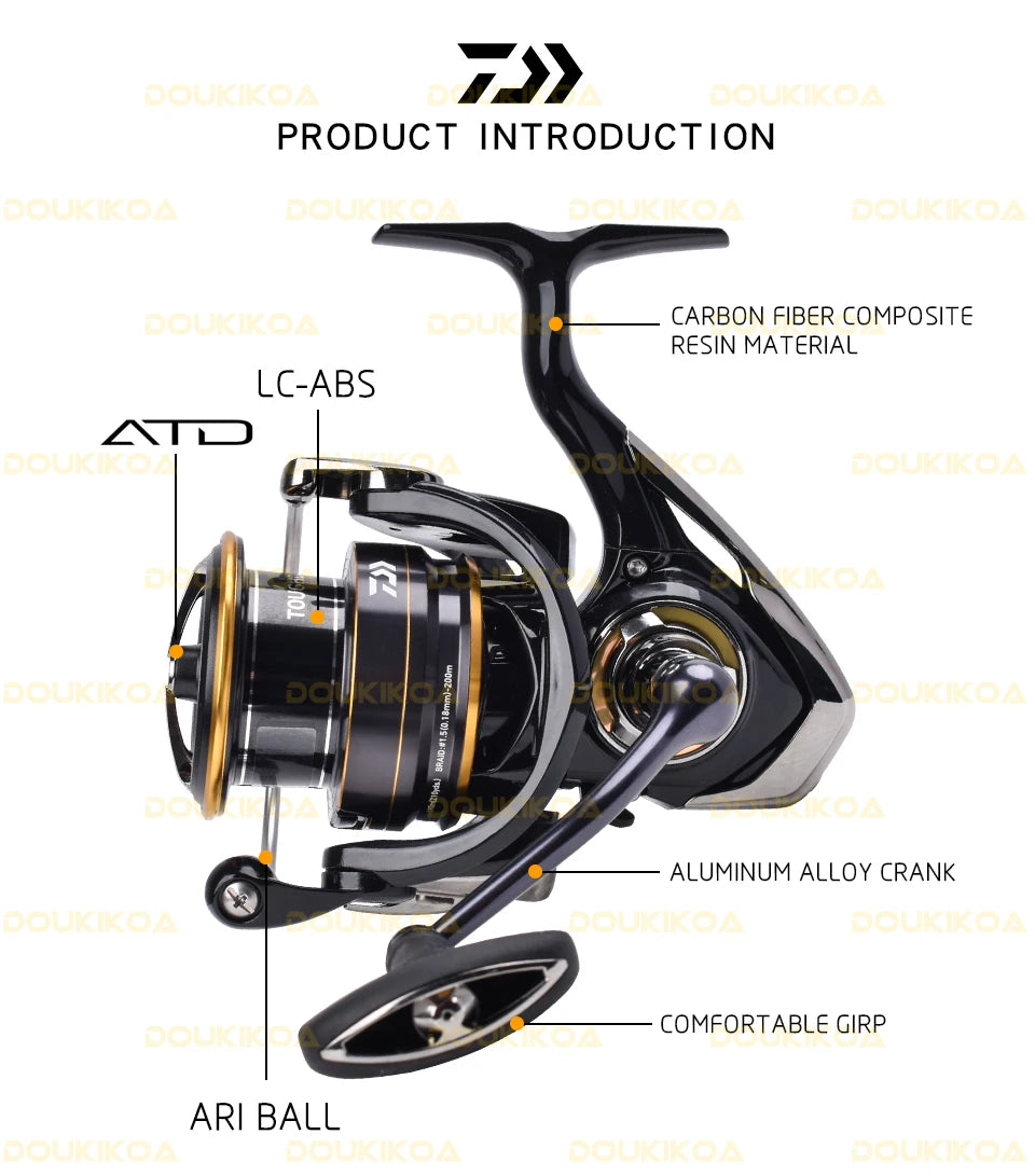 Daiwa Legalis LT Spinning Reel – 6+1BB, 5–12KG Drag, 1000–6000 Series
