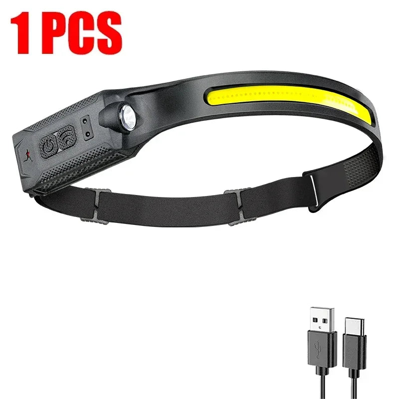LED Rechargeable Headlamp 1000LM – Waterproof, 3 Modes, 18650 Battery, Outdoor Camping & Night Fishing
