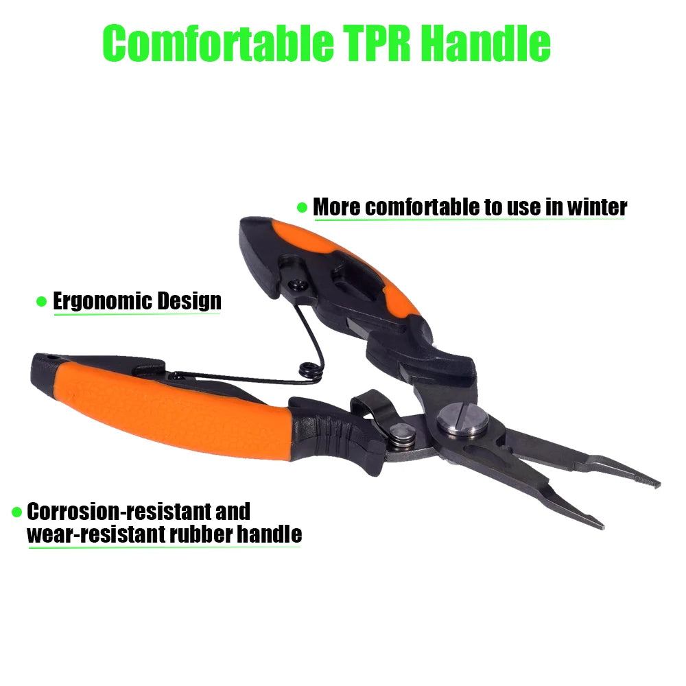 Multifunctional Fishing Pliers 420 Steel Line Cutter & Hook Remover