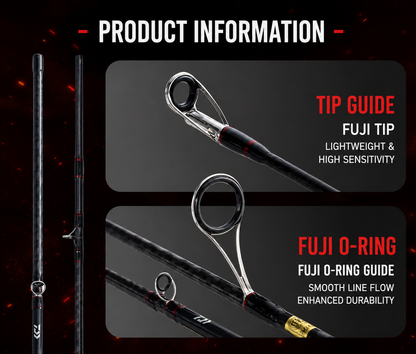 Daiwa Salamandura MX J Spinning & Casting Rod – Carbon Fiber, 2-Section