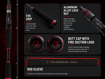 Daiwa Salamandura MX J Spinning & Casting Rod – Carbon Fiber, 2-Section